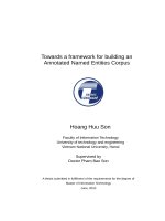 Towards a framework for building an annotated named entities corpus  luận văn ths  công nghệ thông tin 1 01 10 