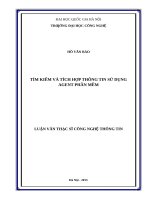 Tìm hiểu và tích hợp thông tin sử dụng agent phần mềm 001 