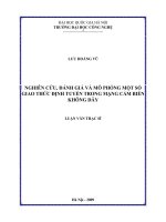 Nghiên cứu, đánh giá và mô phỏng một số giao thức định tuyến trong mạng cảm biến không dây 