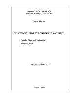 Nghiên cứu một số công nghệ xác thực  luận văn ths  công nghệ thông tin 1 01 10 