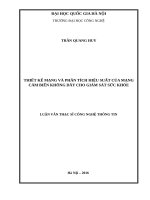 Thiết kế mạng và phân tích hiệu suất của mạng cảm biến không dây cho giám sát sức khỏe 