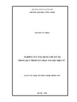 Nghiên cứu ứng dụng chữ ký số trong quá trình gửi nhận tài liệu điện tử 