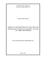 Nghiên cứu giải pháp đánh giá cán bộ, công chức bộ phận một cửa trong các cơ quan nhà nước tỉnh vĩnh phúc 