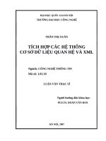 Tích hợp các hệ thống cơ sở dữ liệu quan hệ và XML  luận văn ths công nghệ thông tin 1 01 10 