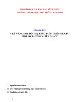 KỸ NĂNG đọc đồ THỊ, BẢNG BIẾN THIÊN để GIẢI một số bài TOÁN LIÊN QUAN