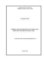 Phương pháp sinh bộ kiểm thử tự động cho kiểm thử giao diện ứng dụng web 001 