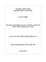 Xây dựng hệ thống quản lý chứng chỉ số sử dụng công nghệ IAIK và SSL 