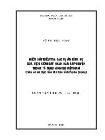 Kiểm sát điều tra các vụ án hình sự của viện kiểm sát nhân dân cấp huyện trong tố tụng hình sự việt nam (trên cơ sở thực tiễn địa bàn tỉnh tuyên quang) 