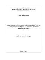 Nghiên cứu biến tính bùn đỏ tân rai  làm vật liệu xử lý một số kim loại nặng và anion độc hại trong môi trường nước  