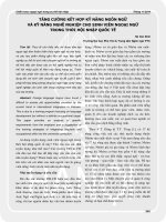 Tăng cường kết hợp kỹ năng ngôn ngữ và kỹ năng nghề nghiệp cho sinh viên ngoại ngữ trong thời hội nhập quốc tế