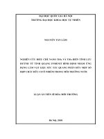 Nghiên cứu điều chế nano tio2 và tio2 biến tính lưu huỳnh từ tinh quặng inmenit bình định nhằm ứng dụng làm vật liệu xúc tác quang phân hủy một số hợp chất hữu cơ ô nhiễm 