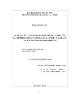 Nghiên cứu tính đa dạng di truyền của bò nuôi tại tỉnh hà giang và bò hoang dã ở việt nam bằng các kỹ thuật di truyền phân tử 001 