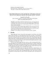 Một số biện pháp tăng cường liên hệ thực tiễn trong giảng dạy môn xác suất thống kê cho sinh viên Đại học Kinh tế - Kĩ thuật