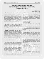 Khảo sát quá trình ngữ pháp hóa diễn ra ở một số tổ hợp động từ cú nghĩa (+chủ ý) và (-chủ ý)