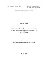 Tối ưu hoá dòng năng lượng dao động trong điều khiển hệ port controlled hamiltonian  