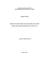 Nghiên cứu một số hiệu ứng phụ thuộc kích thước trong màng mỏng perovskite có trật tự xa  luận án TS  khoa học vật chất60 44 01 