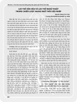 Lợi thế văn hóa và lợi thế nghệ thuật trong chiến lược ngoại ngữ thời hội nhập