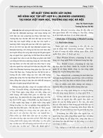 Đề xuất từng bước xây dựng mô hình học tập kết hợp B-L (Blended Learning) tại khoa Việt Nam học, trường Đại học Hà Nội