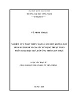 Nghiên cứu phát triển mạng cảm biến không dây giám sát hành vi gia súc sử dụng thuật toán phân loại hiệu quả đáp ứng thời gian thực