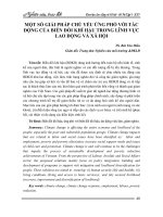 Một số giải pháp chủ yếu ứng phó với tác động của biến đổi khí hậu trong lĩnh vực lao động và xã hội