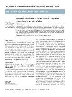 Quá trình chuyển biến tư tưởng giáo dục ở Việt Nam vào cuối thế kỷ XIX đầu thế kỷ XX