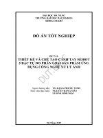 Thiết kế và chế tạo cánh tay robot 5 bậc tự do phân loại sản phẩm ứng dụng công nghệ xử lý ảnh 