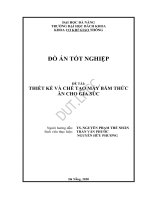 Thiết kế và chế tạo máy băm thức ăn cho gia súc 