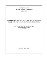 Thiết kế nhà máy sản xuất dầu đậu tương tinh luyện với năng suất 6300 tấn sản phẩm năm 