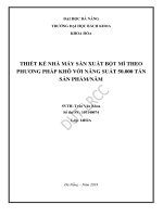 Thiết kế nhà máy sản xuất bột mì theo phương pháp khô với năng suất 50 000 tấn sản phẩm năm 