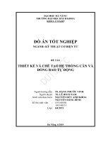 Thiết kế và chế tạo hệ thống cân và đóng bao tự động 