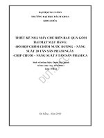 Thiết kế nhà máy chế biến rau quả gồm hai mặt mặt hàng đồ hộp chôm chôm nước đường năng suất 20 tấn sản phẩm ngày và chip chuối năng suất 5 tấn sản phẩmca 