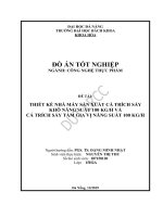 Thiết kế nhà máy sản xuất cá trích sấy khô năng suất 100kg h và cá trích sấy tẩm gia vị năng suất 100kg h 