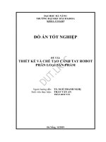 Thiết kế và chế tạo cánh tay robot phân loại sản phẩm 