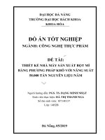 Thiết kế nhà máy sản xuất bột mì bằng phương pháp khô với năng suất 58 000 tấn nguyên liệu năm 