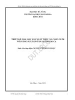 Thiết kế nhà máy sản xuất thức ăn chăn nuôi với năng suất 150 tấn sản phẩm ca 