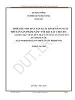 Thiết kế nhà máy sản xuất bánh năng suất 9450 tấn sản phẩm năm với hai dây chuyền bánh cake nhân mứt trái cây năng suất 2450 tấn sản phẩm  năm và kẹo marshmallow 7000 tấn sản phẩm năm 