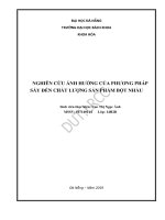 Nghiên cứu ảnh hưởng của phương pháp sấy đến chất lượng sản phẩm bột nhàu 