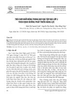 Trò chơi khởi động trong dạy học Tập đọc lớp 2 theo định hướng phát triển năng lực