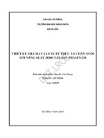 Thiết kế nhà máy sản xuất thức ăn chăn nuôi với năng suất 38360 tấn sản phẩm năm 
