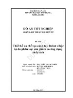 Thiết kế và chế tạo cánh tay robot 4 bậc tự do phân loại sản phẩm có ứng dụng xử lý ảnh 