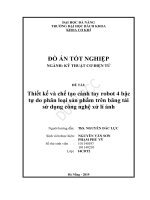 Thiết kế và chế tạo cánh tay robot 4 bậc tự do phân loại sản phẩm trên băng tải sử dụng công nghệ xử lí ảnh 