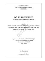 Thiết kế nhà máy chế biến hải sản khô với hai sản phẩm tôm khô nguyên vỏ với năng suất 100 kg sản phẩm giờ và tôm khô nõn với năng suất 100 kg sản phẩm giờ 