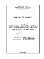 Thiết kế quy trình công nghệ chế tạo và tính kiểm nghiệm sức bền chung thân tàu kéo 660HP 