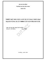Thiết kế nhà máy sản xuất malt đen đại mạch năng suất 30000 tấn sản phẩm năm 