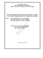 So sánh một số giải pháp kỹ thuật và kết cấu công trình chung cư phúc bảo minh 