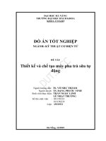 Thiết kế và chế tạo máy pha trà sữa tự động 