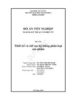 Thiết kế và chế tạo hệ thống phân loại sản phẩm 