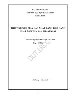 Thiết kế nhà máy sản xuất bánh kẹo năng suất 7870 tấn sản phẩm năm 