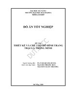 Thiết kế và chế tạo mô hình trang trại gà thông minh (đồ án tốt nghiệp xây dựng dân dụng và công nghiệp) 