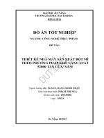 Thiết kế nhà máy sản xuất bột mì theo phương pháp khô năng suất 52000 tấn lúa năm 